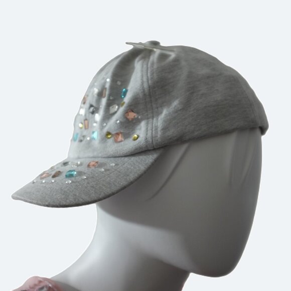 Target Girls Gray Multicolored Rhinestone Adjustable Hat Cap - Picture 3 of 7